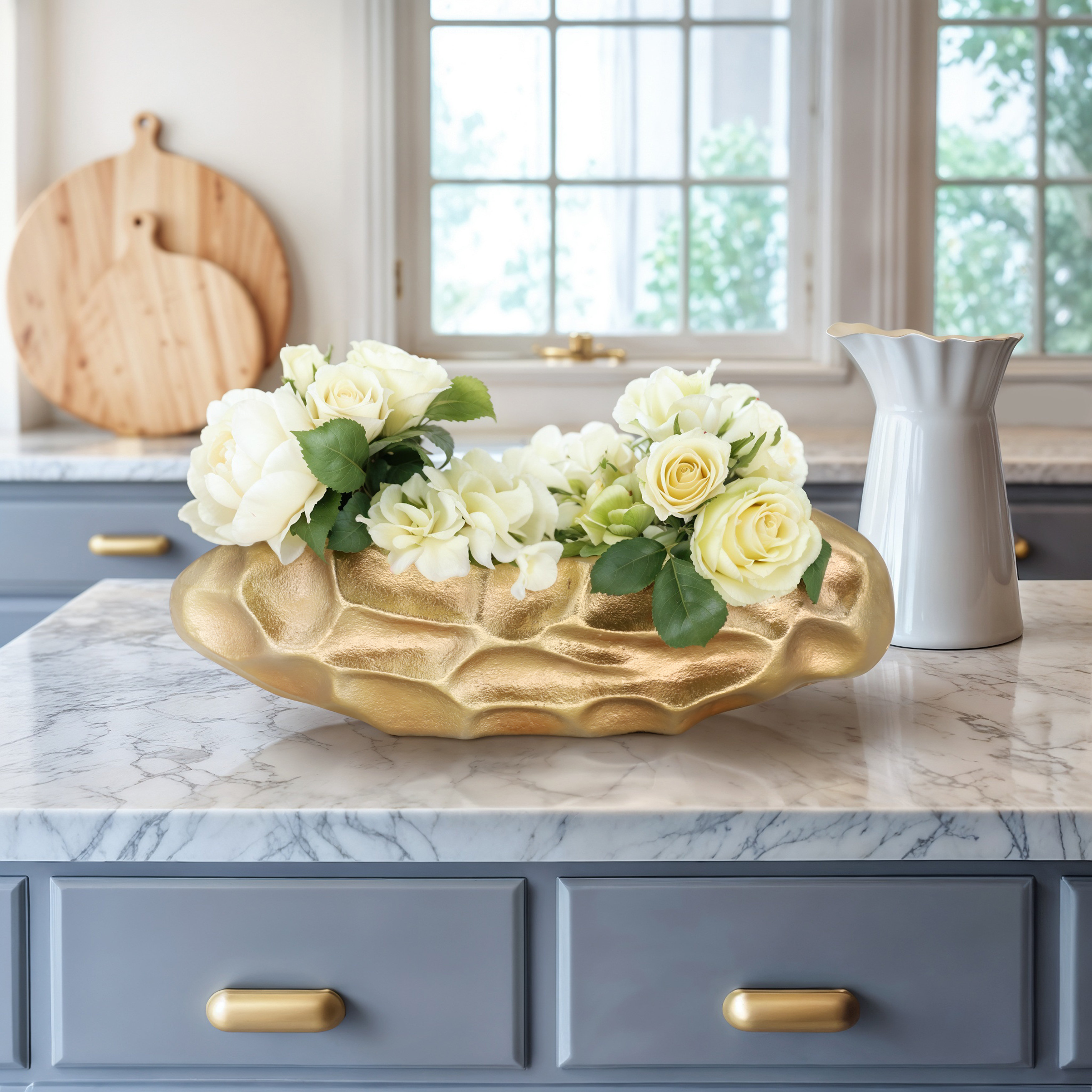 Mercer41 Cartwright Decorative Abstract Aluminum Bowl for Home Decor ...